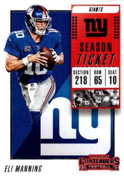 Eli Manning New York Giants 2018 Panini Contenders NFL #30
